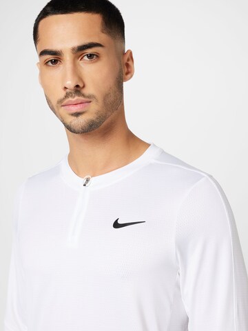 NIKETehnička sportska majica 'Court Advantage' - bijela boja
