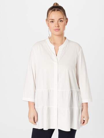 SAMOON Blouse in White: front
