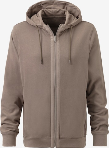 Veste de survêtement Authentic Le Jogger en marron : devant