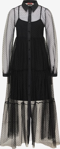 Robe-chemise myMo ROCKS en noir : devant