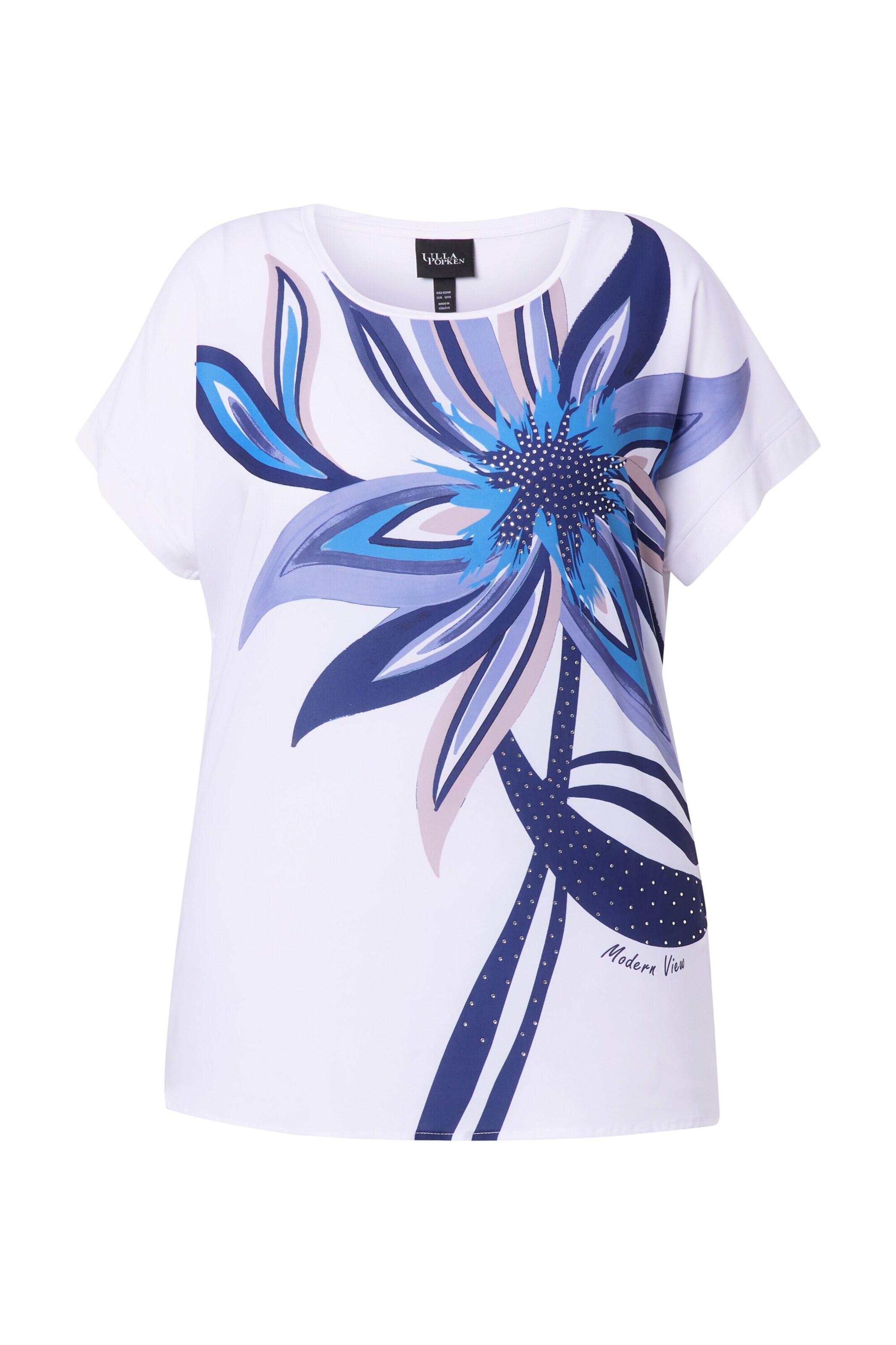 Ulla Popken Shirt in Wit: voorkant