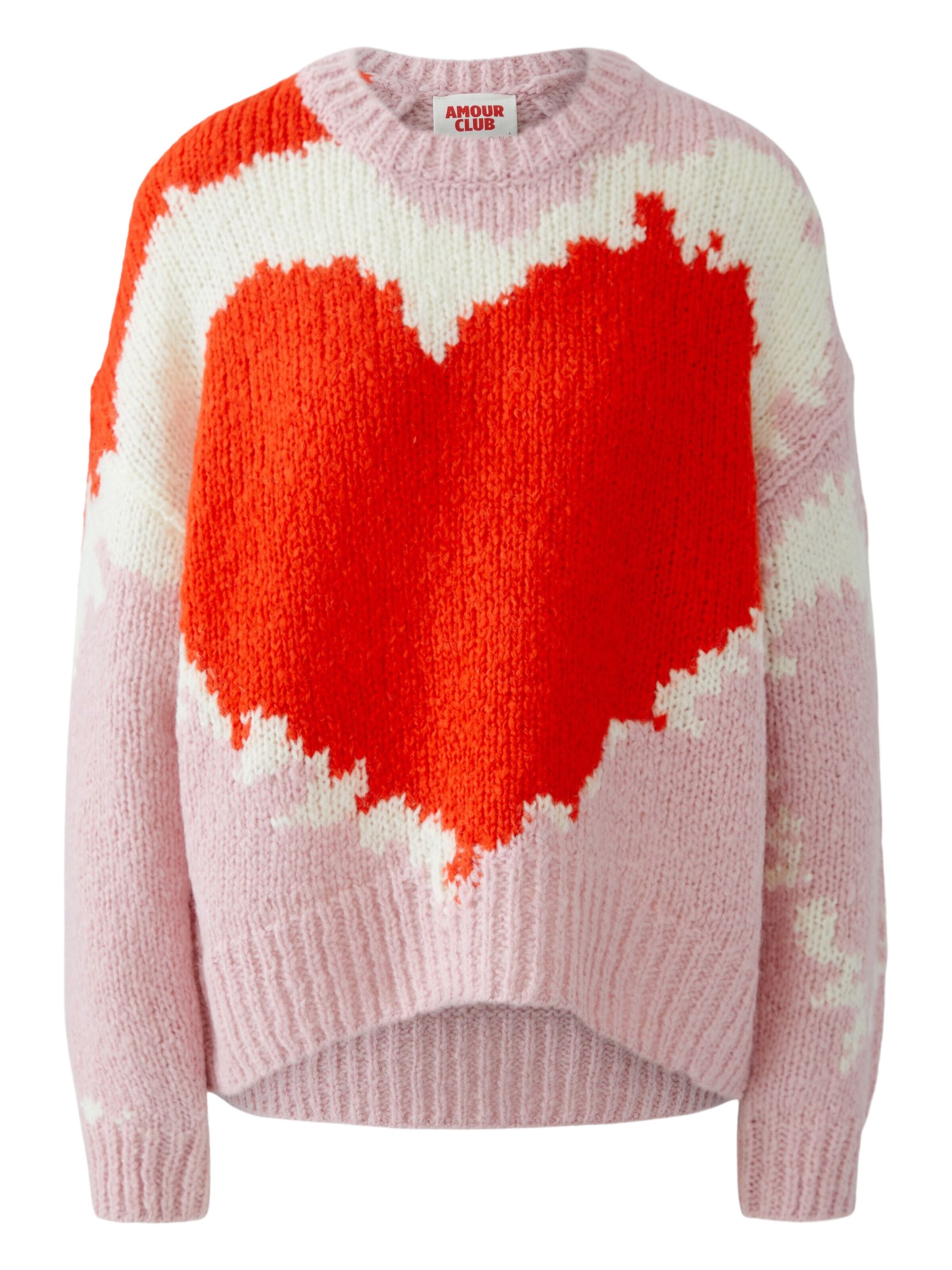 OUI Sweater in Cream / Rose / Blood red, Item view