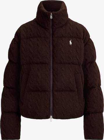 Polo Ralph Lauren Zimní bunda – hnědá: přední strana