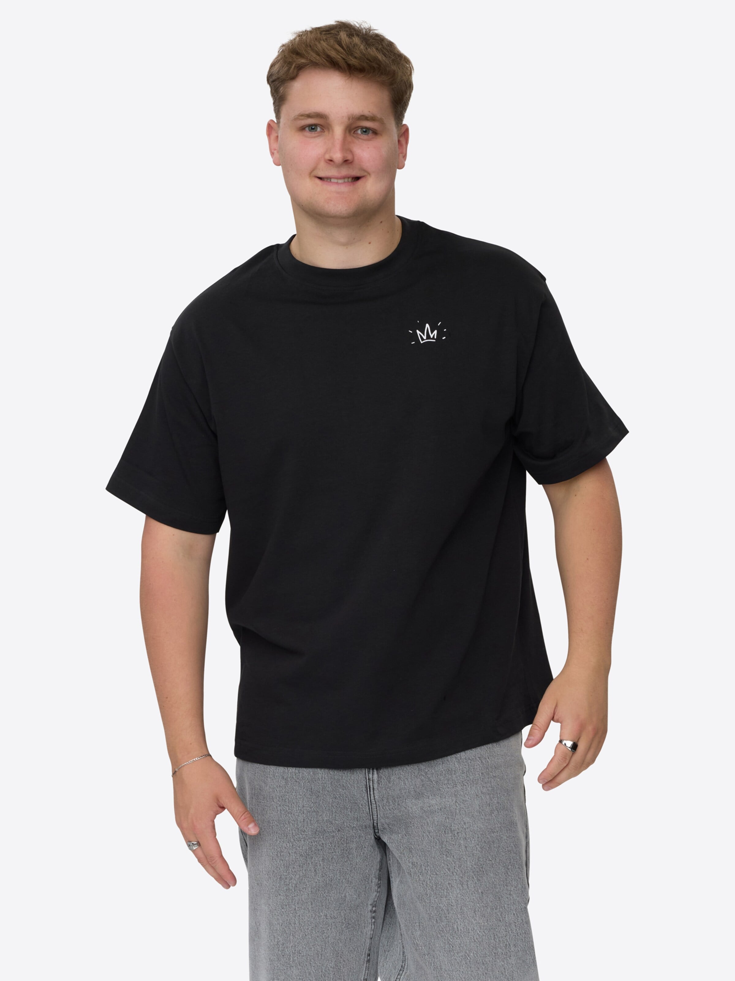 Dxnmxrk Shirt 'Gusbert' in Black: front
