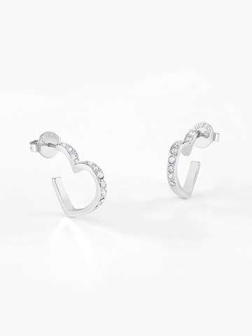 Boucles d'oreilles 'Heart To Heart' GUESS en argent