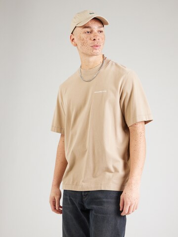 T-Shirt Abercrombie & Fitch en beige : devant