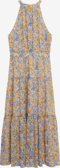 MANGO Robe d’été 'Purple' en bleu fumé / bleu pastel / marron / jaune pastel, Vue avec produit