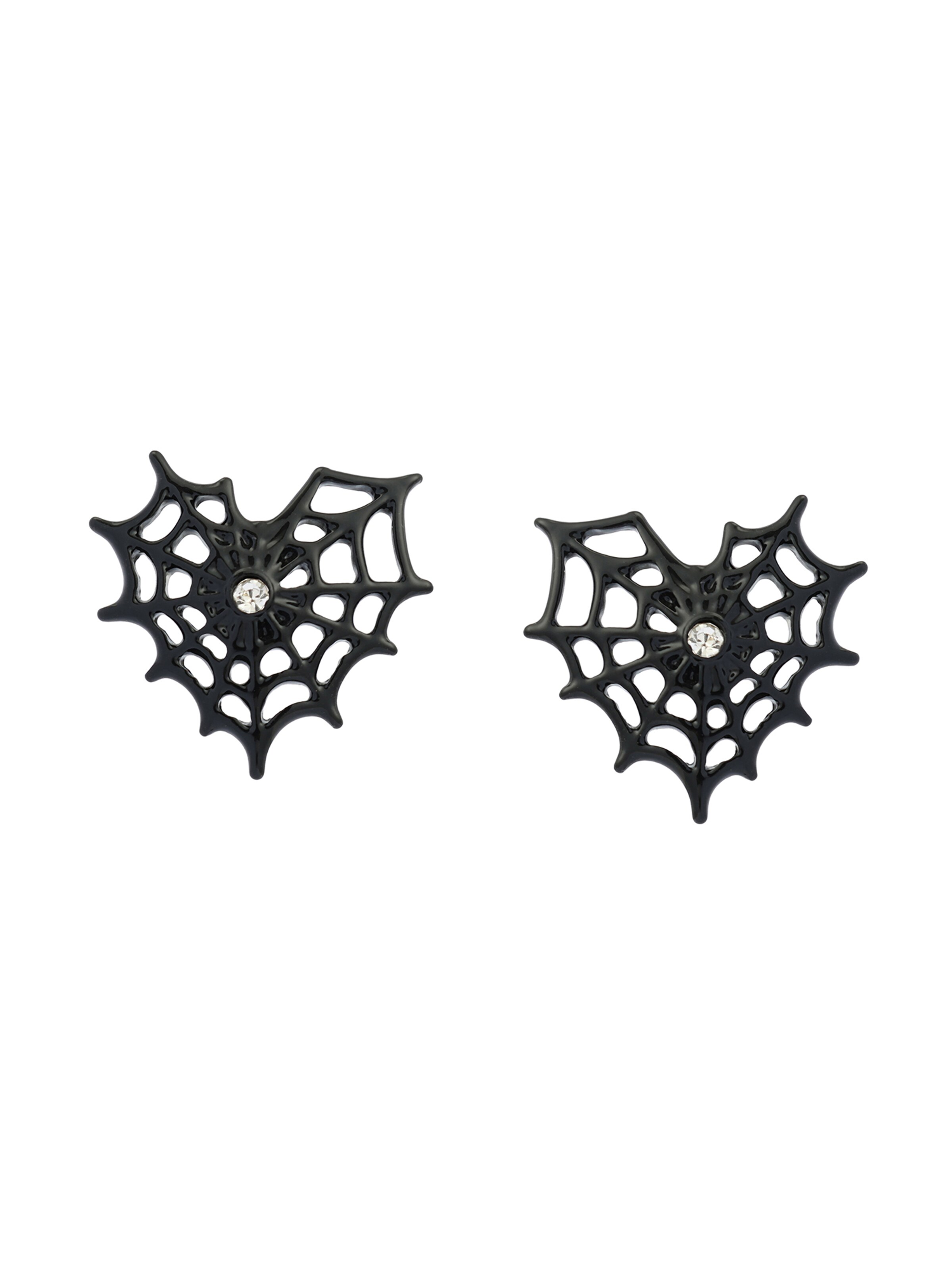 Betsey Johnson Earrings 'Spinnennetz' in Black: front