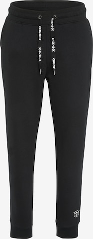 CHIEMSEE Tapered Pants in Black: front