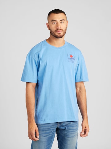 EDWIN Koszulka w kolorze niebieski: przód