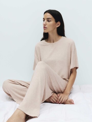 Marks & Spencer Pyjamahose in Beige