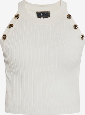 faina Knitted Top in White: front