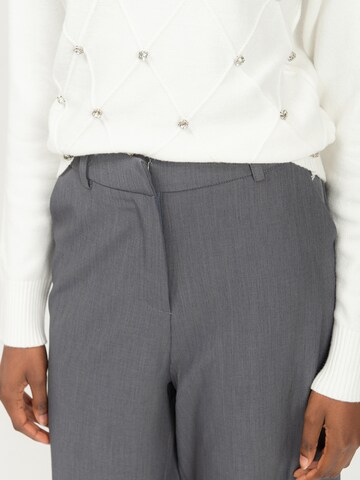 Influencer Wide leg Trousers in Grey