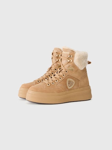 Blauer.USA Snørestøvletter 'EMERY01' i beige