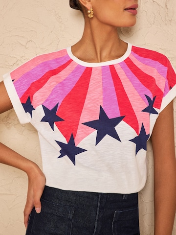 T-shirt love & roses en beige