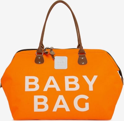 BagMori Wickeltasche in braun / orange / weiß, Produktansicht
