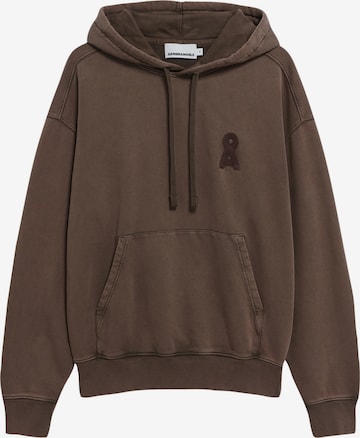 Sweat-shirt ARMEDANGELS en marron : devant