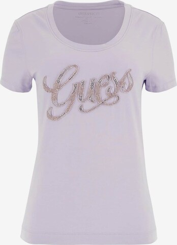 GUESS Shirt 'Strass' in Purple: front