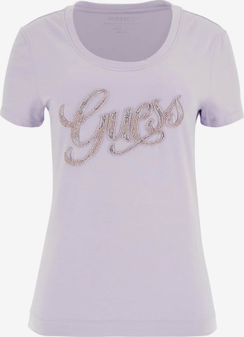 GUESS Shirt 'Strass' in Purple: front