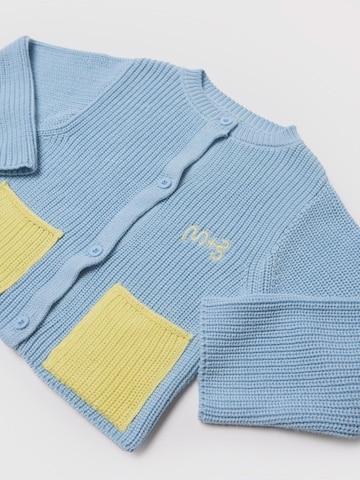 Maru + Bo Cardigan 'CARDIGAN WITH CONTRAST COLOR POCKETS' i blå