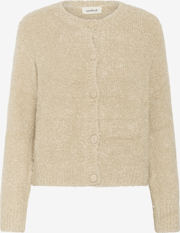 SOAKED IN LUXURY Strickjacke 'Babbette' in Beige: Vorderseite