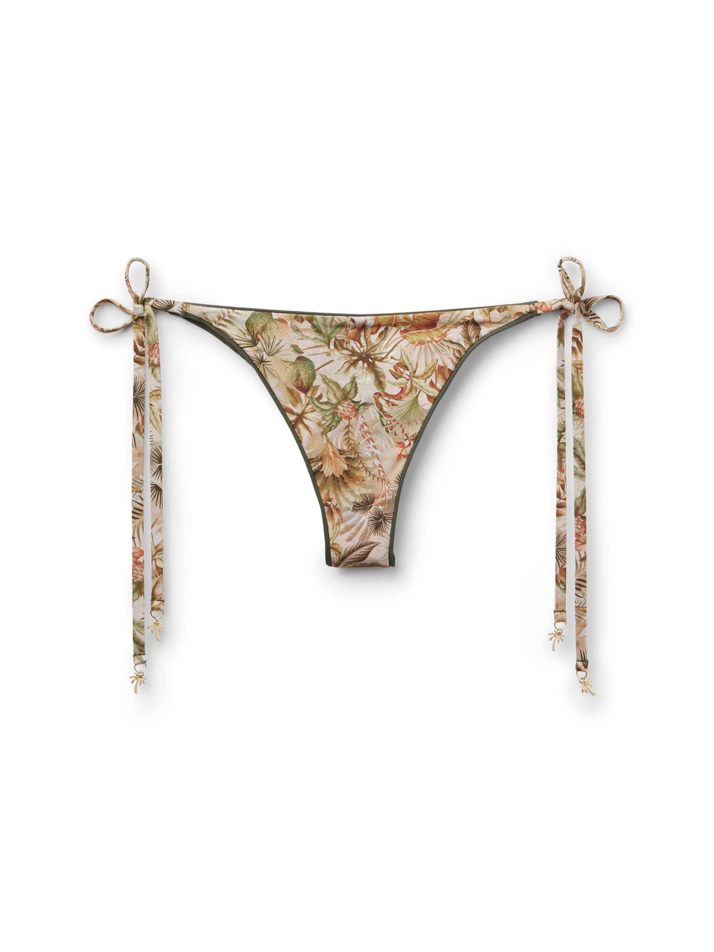 CALZEDONIA Bikini Bottoms 'Tropical Foliage' in Green: front