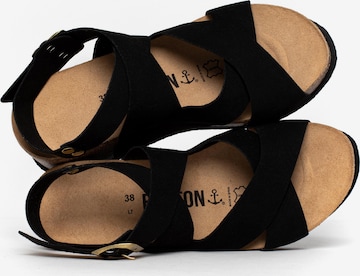 Bayton Strap sandal 'Murcia' in Black