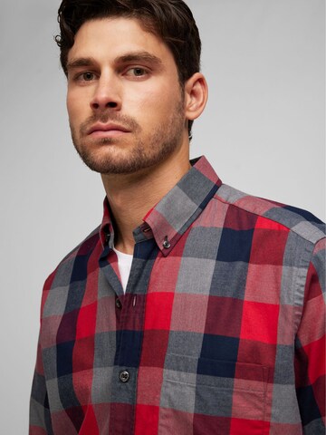 HECHTER PARIS Regular Fit Hemd in Rot