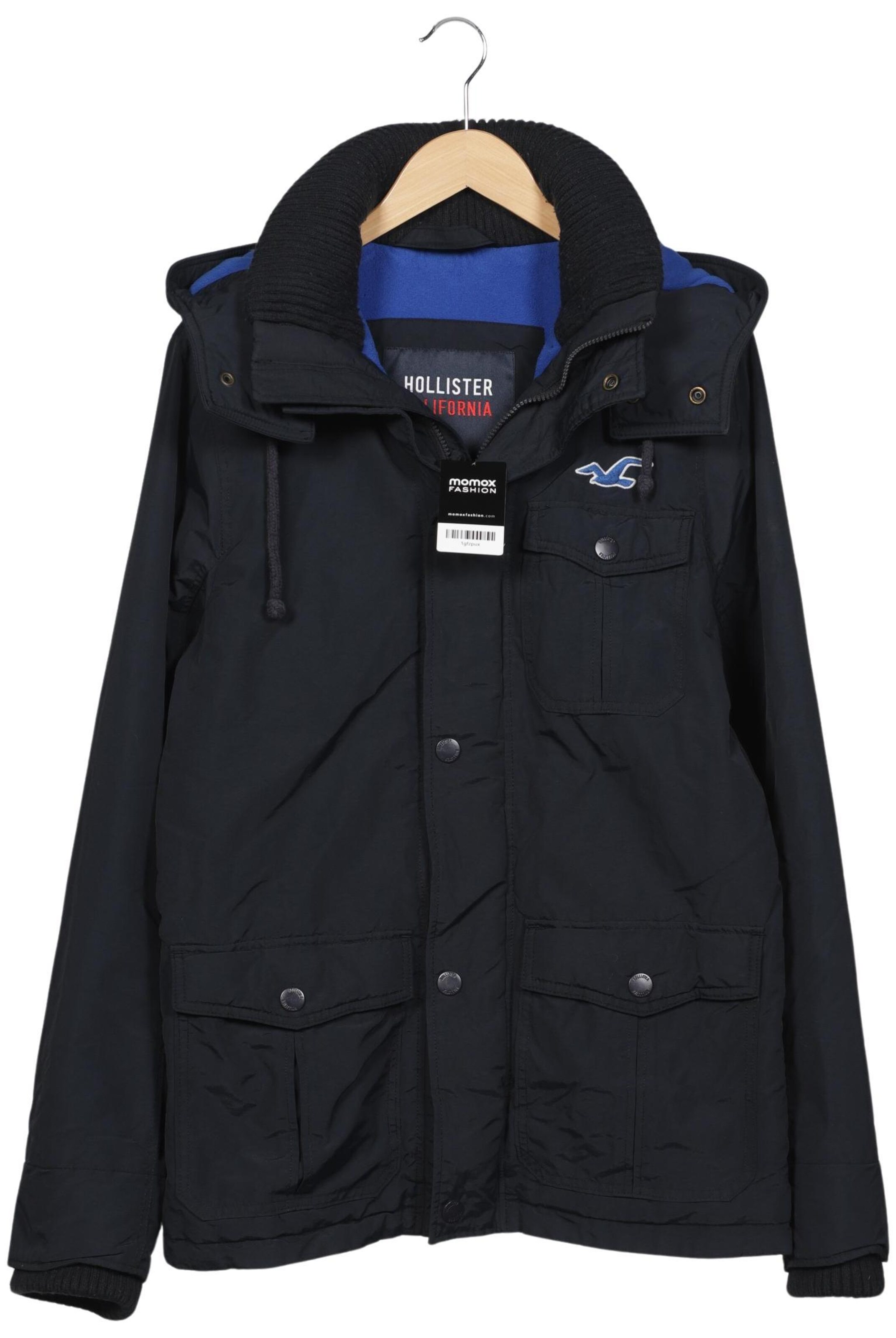 HOLLISTER Jacket & Coat in XL in Blue: front