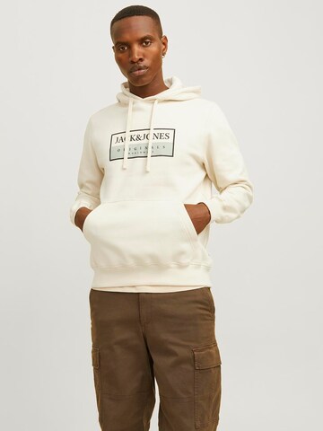 JACK & JONES Μπλούζα φούτερ 'JORFrederiksberg' σε λευκό: μπροστά