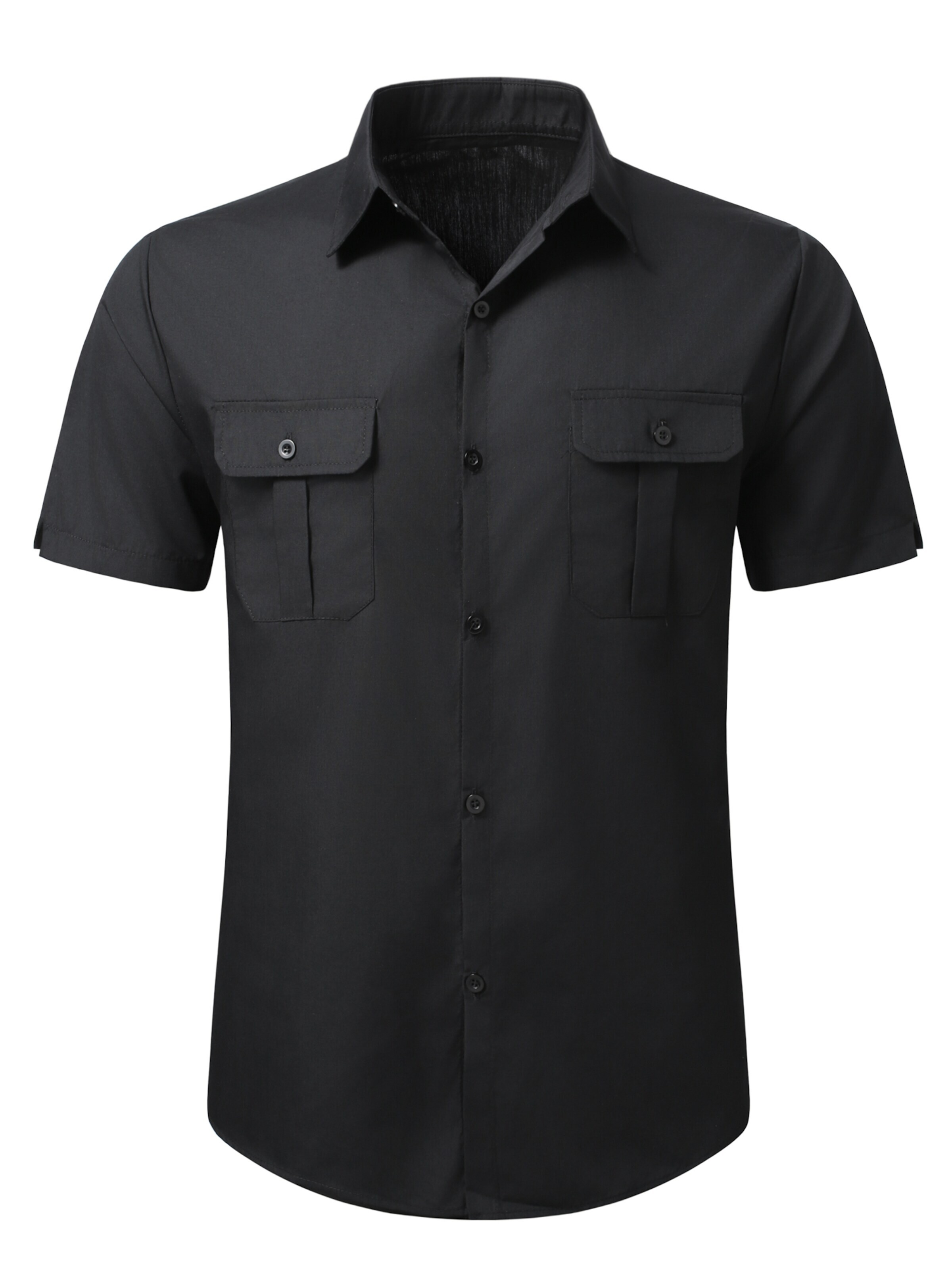 YOUTHUP Button Up Shirt 'Berchtesgaden' in Black: front