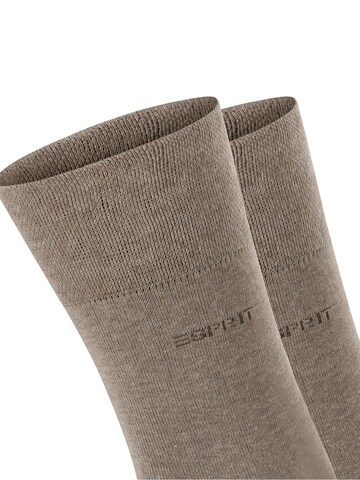 ESPRIT Socks 'Basic Easy 2-Pack' in Brown