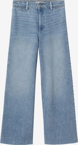 MANGO Wide leg Jeans in Blauw: voorkant