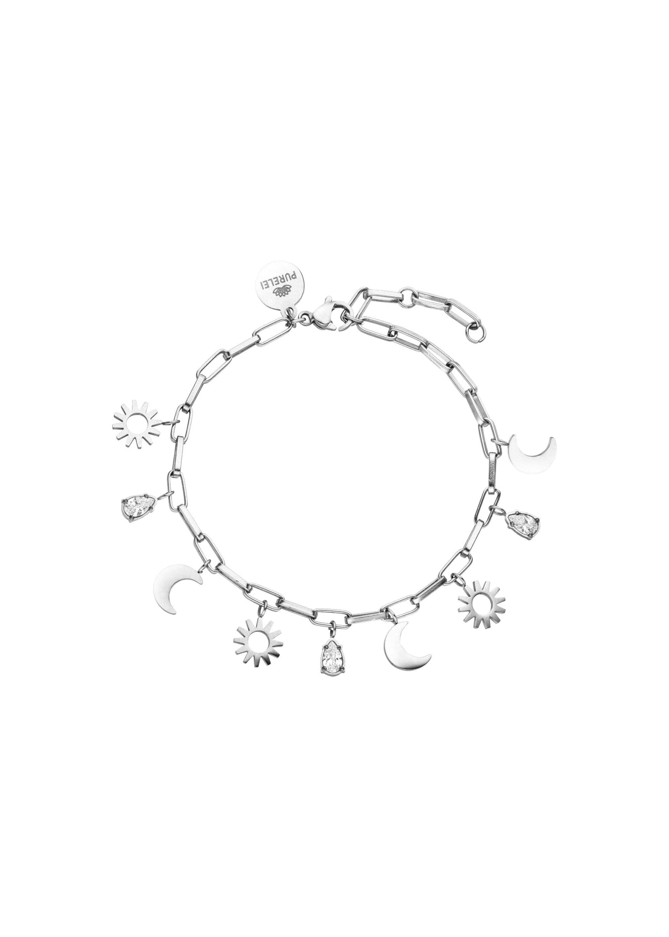 PURELEI - Pulsera 'Day n Night' en plata: frente