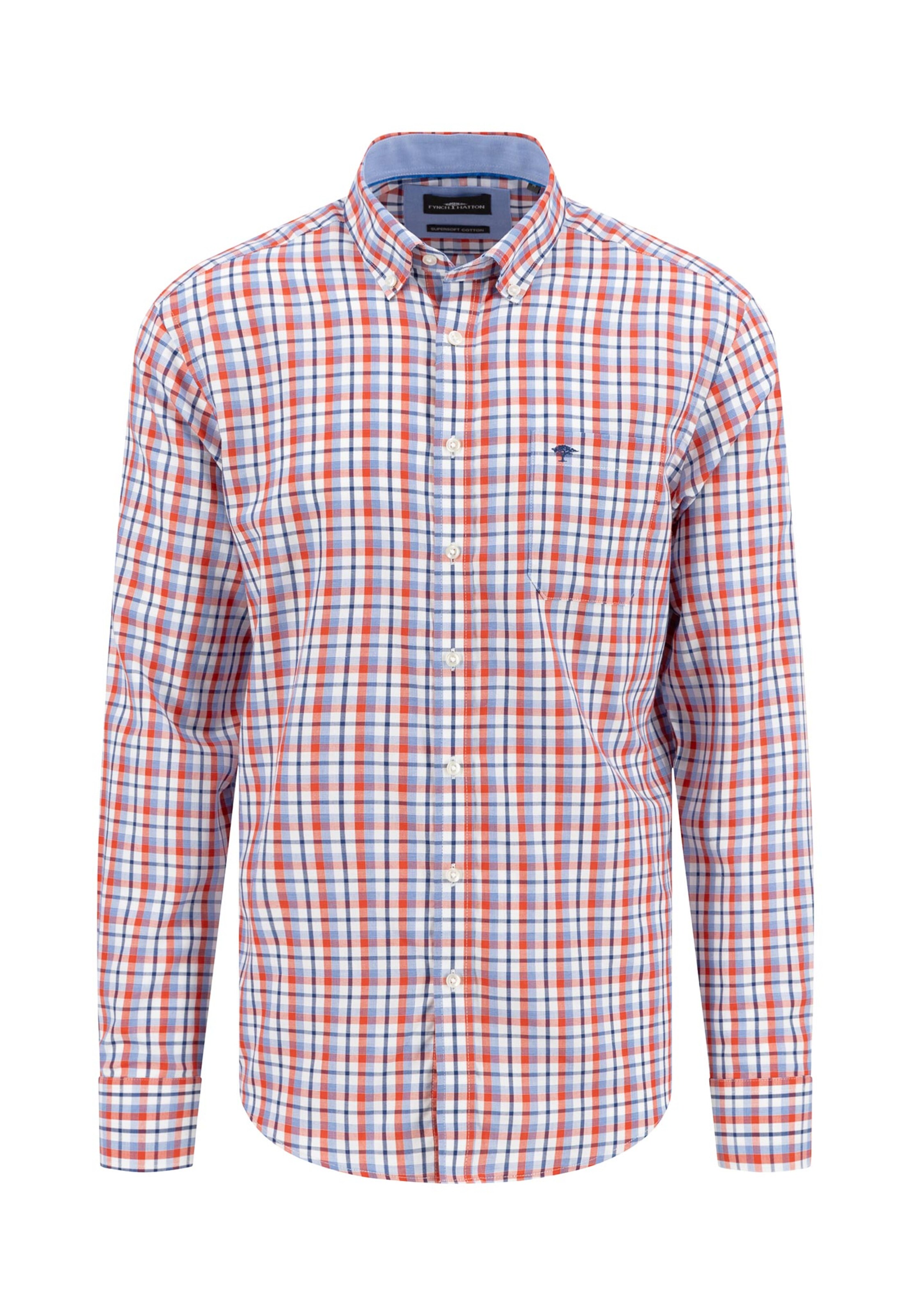 FYNCH-HATTON Regular fit Button Up Shirt in White: front