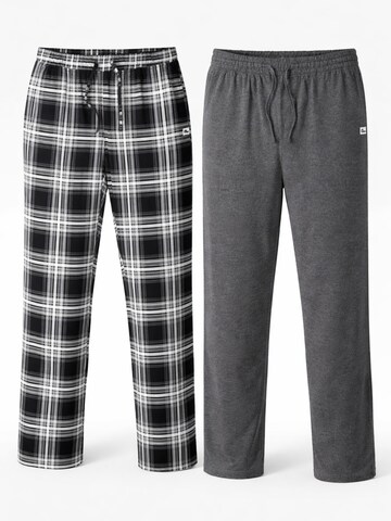 PANTONECLO Pajamas long 'Pantoneclo Men’s Night Wear Long Pajama- 2 PCS' in Black: front