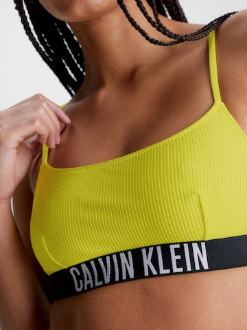 dzeltens Calvin Klein Swimwear Bezvīļu Bikini augšdaļa