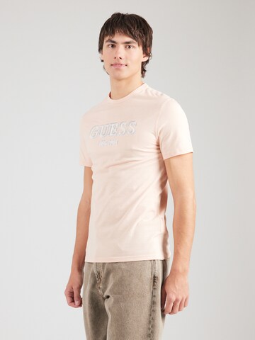 GUESS - Camiseta en beige: frente