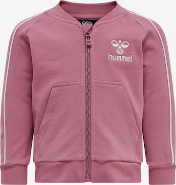 Veste de survêtement Hummel en rose : devant