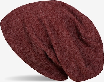styleBREAKER Mütze 'Feinstrick Beanie Meliert' in Rot: Vorderseite