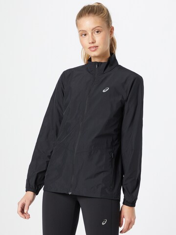 ASICS Athletic Jacket in Black: front