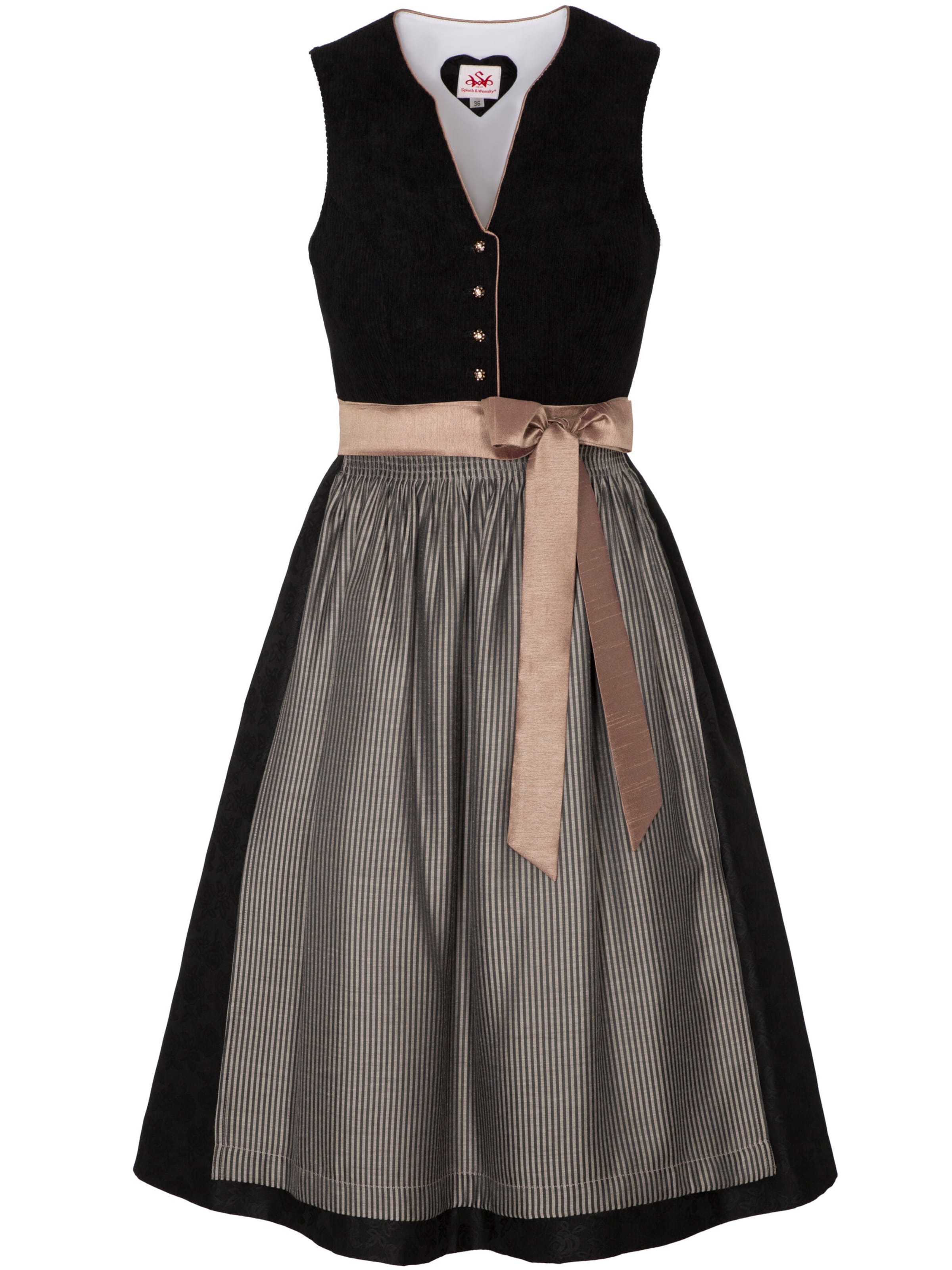 Dirndl 'Eloa' SPIETH & WENSKY en noir : devant