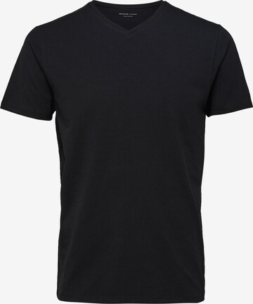 T-Shirt SELECTED HOMME en noir : devant