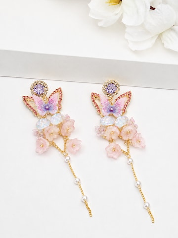 Boucles d'oreilles 'Bernadettera' AVANT-GARDE PARIS en rose
