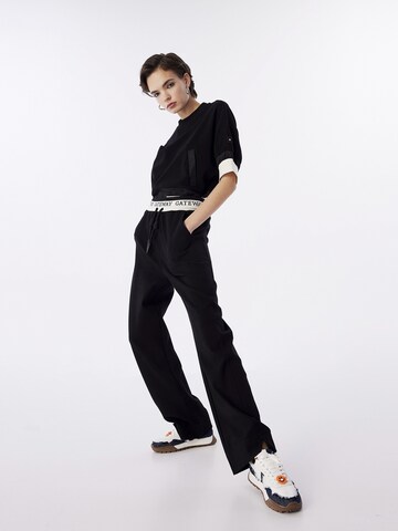 Regular Pantalon Twist en noir