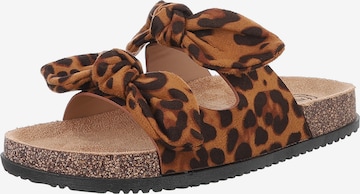 Ital-Design Pantolette in Braun: Vorderseite