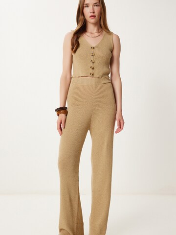 Happiness İstanbul Kalhotový kostým – béžová: přední strana