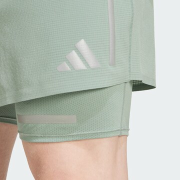 ADIDAS PERFORMANCE Regular Sports trousers 'Ultimate Running Reflective 2-in-1' in Green