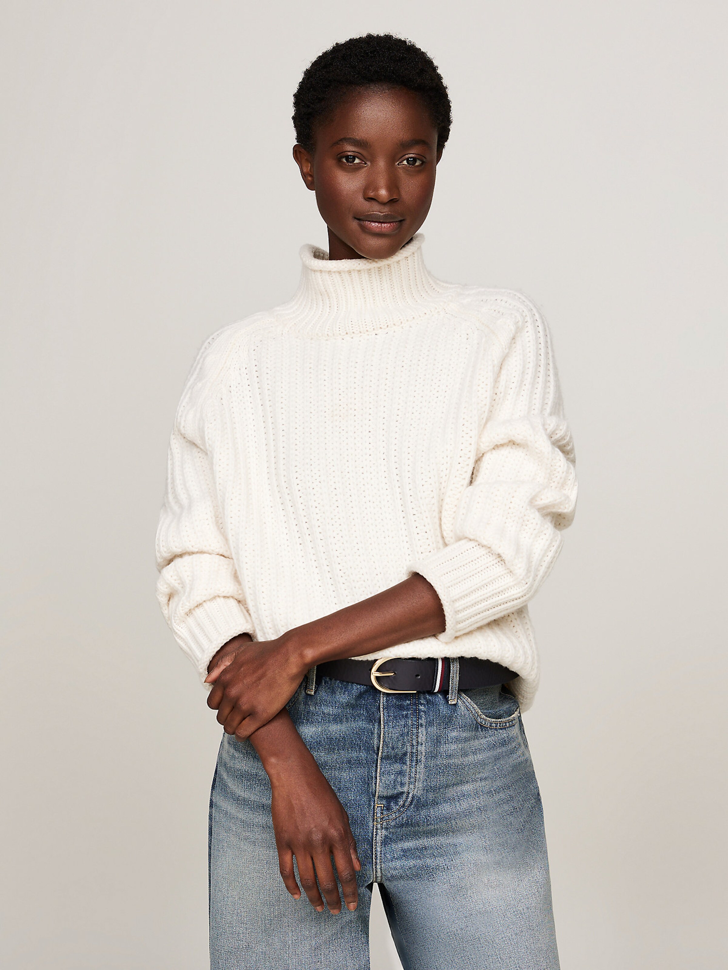 TOMMY HILFIGER Trui in Natuurwit ABOUT YOU