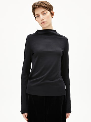 ARMEDANGELS Longsleeve CALUNAA in Schwarz: Vorderseite